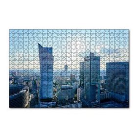 Cakapuzzle Gri Mavi Şehir Manzarası 120 Parça Ahşap Puzzle