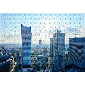Cakapuzzle Gri Mavi Şehir Manzarası 120 Parça Ahşap Puzzle