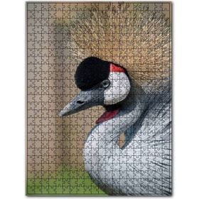 Cakapuzzle Gri Taçlı Turna Kuşu Görseli Ahşap 500 Parça Puzzle