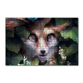 Cakapuzzle Gri Tilki Yağlı Boya Resmi 120 Parça Ahşap Puzzle