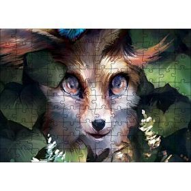 Cakapuzzle Gri Tilki Yağlı Boya Resmi 120 Parça Ahşap Puzzle