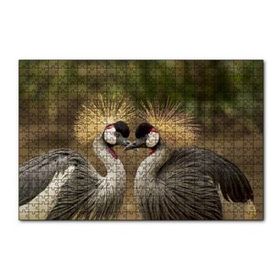 Cakapuzzle Gri Vinçler Taç Kuşları Görsel 120 Parça Ahşap Puzzle