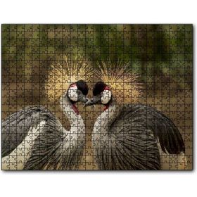 Cakapuzzle Gri Vinçler Taç Kuşları Görsel Mdf 500 Parça Puzzle