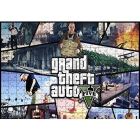 Cakapuzzle GTA 5 Aktiviteler Kompozisyon 120 Parça Ahşap Puzzle