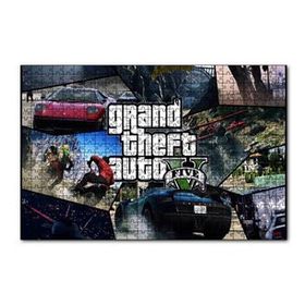 Cakapuzzle GTA 5 Görevler Kompozisyon 120 Parça Ahşap Puzzle