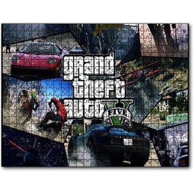 Cakapuzzle Gta 5 Görevler Kompozisyon Mdf 120 Parça Puzzle