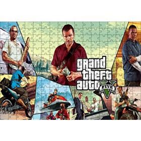 Cakapuzzle GTA 5 Michael Franklin ve Trevor Kompozisyon 120 Parça Ahşap Puzzle