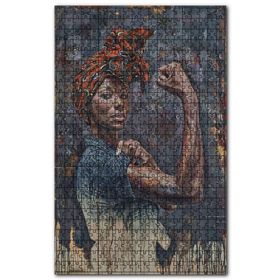 Cakapuzzle Güçlü Siyahi Kadın Yağlıboya Görseli Ahşap 255 Parça Puzzle
