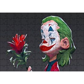Cakapuzzle Gül İle Ağlayan Joker Görseli 120 Parça Ahşap Puzzle
