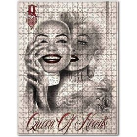 Cakapuzzle Gülen Maskeli Hüzünlü Kadın Ahşap 500 Parça Puzzle