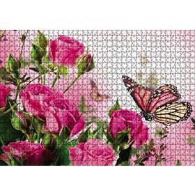 Cakapuzzle Güller ve Kelebek 120 Parça Ahşap Puzzle