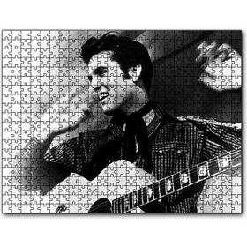 Cakapuzzle Gülümseyen Elvis Presley ve Gitarı Sb Mdf 255 Parça Puzzle