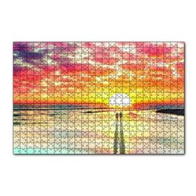 Cakapuzzle Gün Batımı Çiftler Elele 120 Parça Ahşap Puzzle