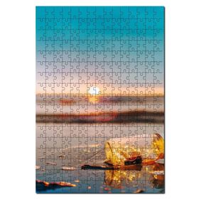 Cakapuzzle Gün Batımı Deniz Kumsalda Şişe Cam Görseli 1000 Parça Puzzle