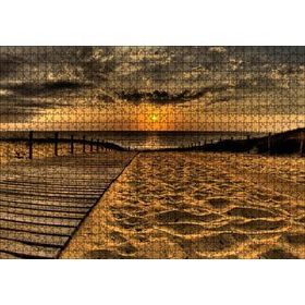 Cakapuzzle Gün Batımında Plaj 120 Parça Ahşap Puzzle