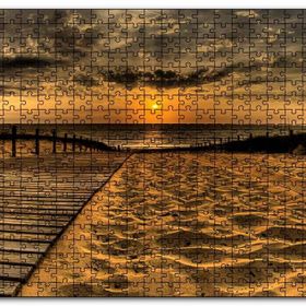 Cakapuzzle Gün Batımında Plaj Mdf 120 Parça Puzzle