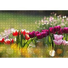 Cakapuzzle Gün Işığı Renkli Lale Bahçesi 120 Parça Puzzle
