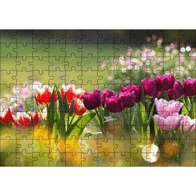 Cakapuzzle Gün Işığı Renkli Lale Bahçesi 120 Parça Puzzle