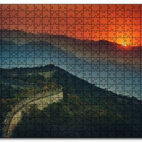 Cakapuzzle Günbatımı Çin Seddi Mdf 1000 Parça Puzzle