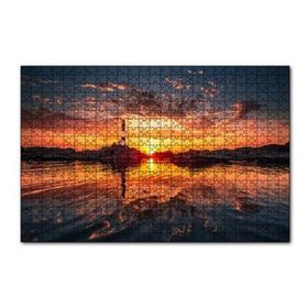 Cakapuzzle Günbatımı Deniz Feneri Kayalıklar ve Bulutlar 120 Parça Ahşap Puzzle