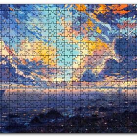 Cakapuzzle Günbatımı Deniz Yelkenliler Kız Alacalı Gökyüzü Mdf 120 Parça Puzzle