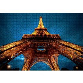Cakapuzzle Günbatımı Eyfel Kulesi Alttan Görünüş 120 Parça Ahşap Puzzle