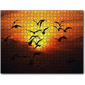 Cakapuzzle Günbatımı Kuşlar Silüet 255 Parça Puzzle
