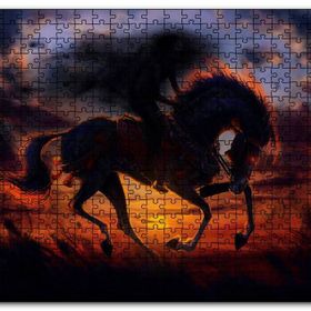 Cakapuzzle Günbatımı Şeytan ve Atı Mdf 120 Parça Puzzle