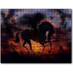 Cakapuzzle Günbatımı Şeytan ve Atı Mdf 255 Parça Puzzle