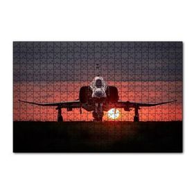 Cakapuzzle Günbatımı ve Phantom F4 120 Parça Ahşap Puzzle
