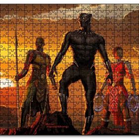 Cakapuzzle Günbatımında Afrikalı Savaşçı Kadın Savaşçılar Mdf 255 Parça Puzzle