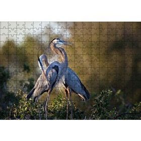 Cakapuzzle Günbatımında Balıkçıl Çift 120 Parça Ahşap Puzzle
