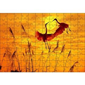 Cakapuzzle Günbatımında Balıkçılların Dansı 120 Parça Ahşap Puzzle