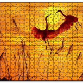 Cakapuzzle Günbatımında Balıkçılların Dansı Mdf 500 Parça Puzzle
