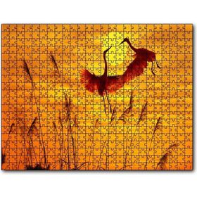 Cakapuzzle Günbatımında Balıkçılların Dansı Mdf 500 Parça Puzzle