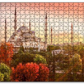 Cakapuzzle Günbatımında İstanbul Camisi Sonbahar Renkleri Mdf 255 Parça Puzzle