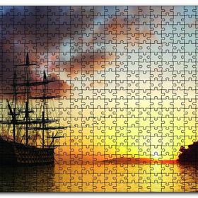 Cakapuzzle Günbatımında Kalyon Ahşap 1000 Parça Puzzle