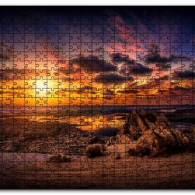 Cakapuzzle Günbatımında Kuşlar ve Bulutlar Mdf 500 Parça Puzzle