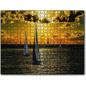 Cakapuzzle Günbatımında Yelkenliler Ahşap 255 Parça Puzzle