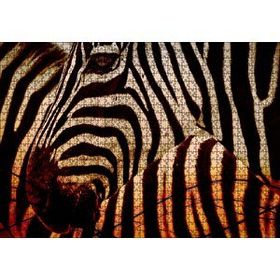 Cakapuzzle Günbatımında Zebra Desenleri Yakın Çekim 120 Parça Ahşap Puzzle