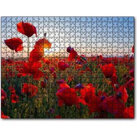 Cakapuzzle Gündoğumu Çayırda Kırmızı Gelincikler 255 Parça Puzzle
