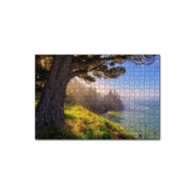 Cakapuzzle Gündoğumu Deniz Manzaralı Tepedeki Ağaç Mdf 1000 Parça Puzzle