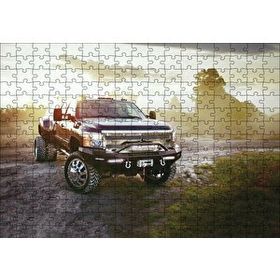 Cakapuzzle Gündoğumu ve Chevrolet Kamyonet 120 Parça Ahşap Puzzle