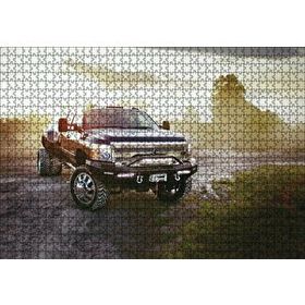 Cakapuzzle Gündoğumu ve Chevrolet Kamyonet 120 Parça Ahşap Puzzle