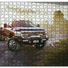 Cakapuzzle Gündoğumu ve Chevrolet Kamyonet Mdf 1000 Parça Puzzle