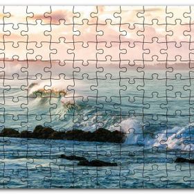 Cakapuzzle Gündoğumunda Okyanus Kıyısı ve Dalgalar Mdf 255 Parça Puzzle