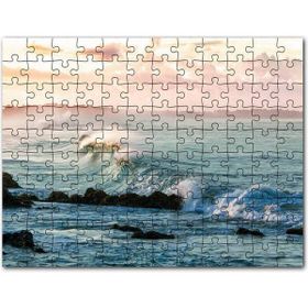 Cakapuzzle Gündoğumunda Okyanus Kıyısı ve Dalgalar Mdf 255 Parça Puzzle