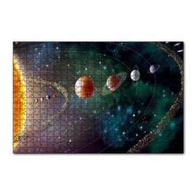 Cakapuzzle Güneş Sistemi ve Yörüngede Gezegenler 120 Parça Ahşap Puzzle