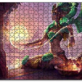 Cakapuzzle Güneşi Ören Yeşil Kıyafetli Melek Mdf 1000 Parça Puzzle