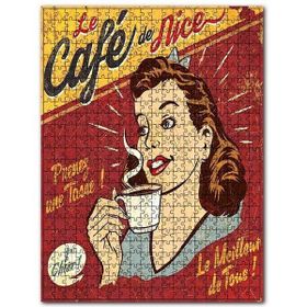 Cakapuzzle Güzel Kadın Lezetli Kahve Görseli Ahşap 255 Parça Puzzle